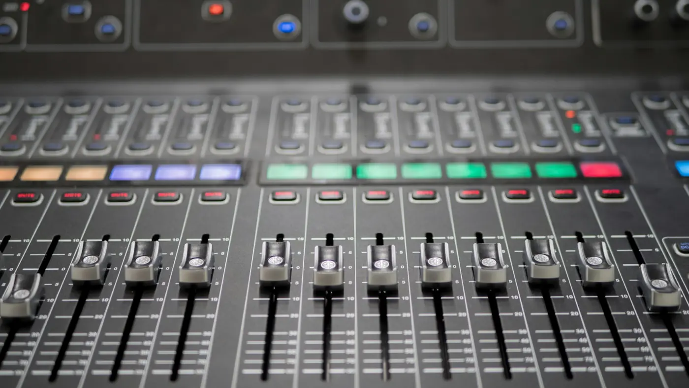 Fader bank of a digital console