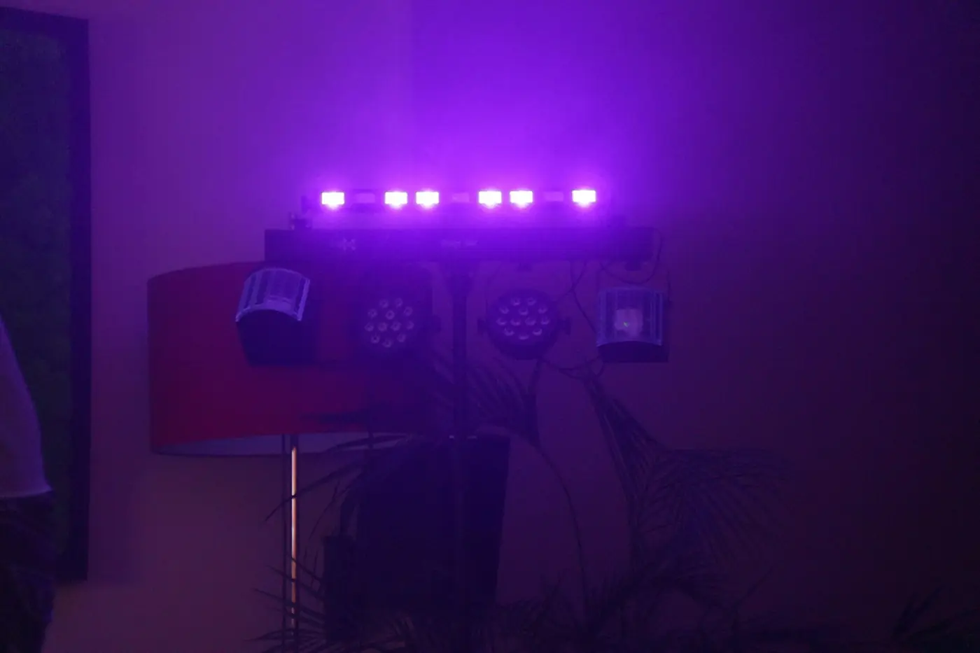 LED bar in purple