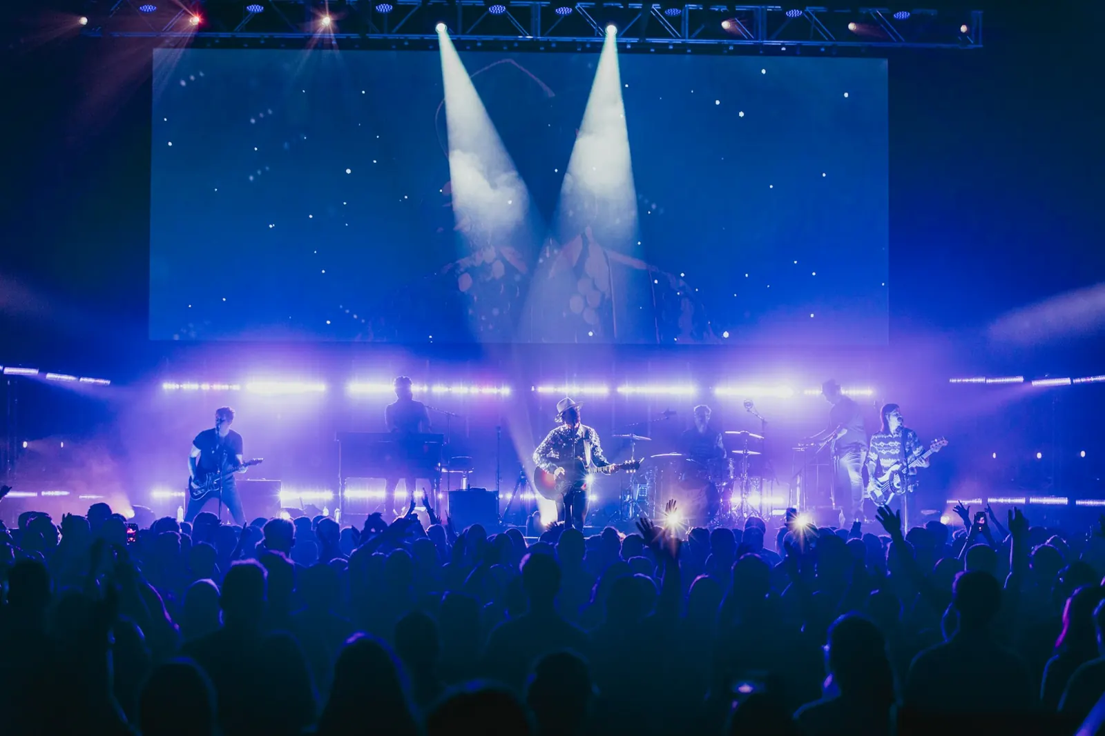 LED backdrop on a stage