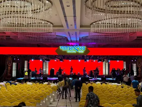 Solutions Events event production: red led stage
