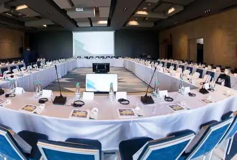 Solutions Events event production: hollow square delegates